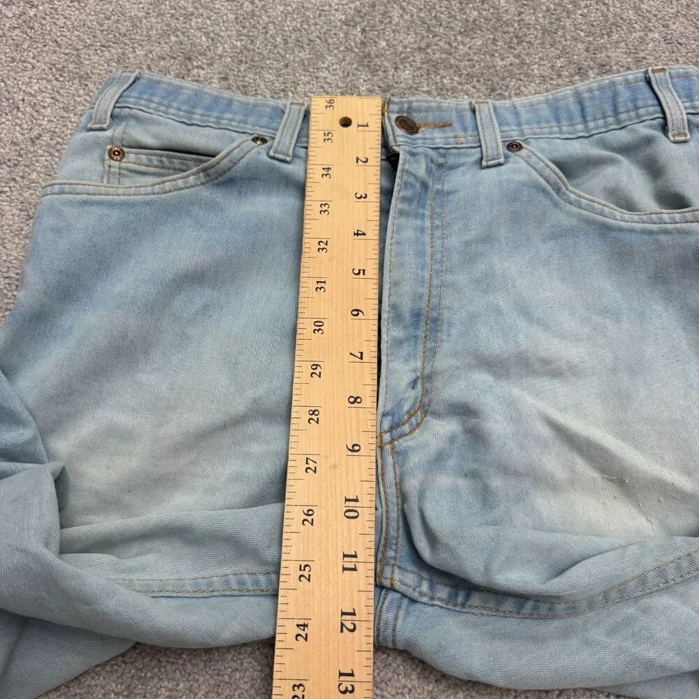 Levi's Vintage Y2K 2001 Light Wash Crop Denim Jeans Mens 34x30 Straight Leg